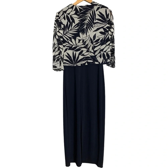 Joseph Ribkoff Women’s Dress  & Jacket Set Size US 4 Floral Blue Modest - Picture 2 of 16